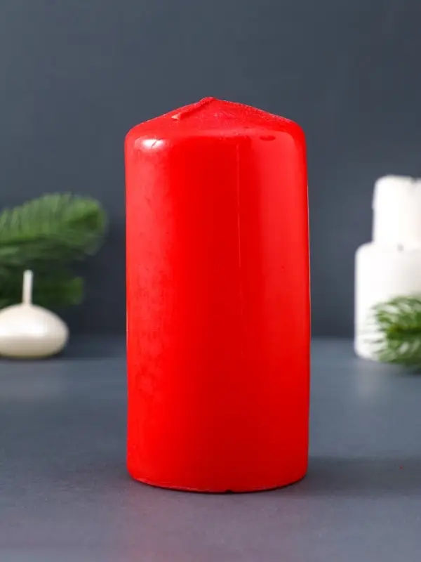 Свеча-цилиндр "Сочельник" 6х6х13 см