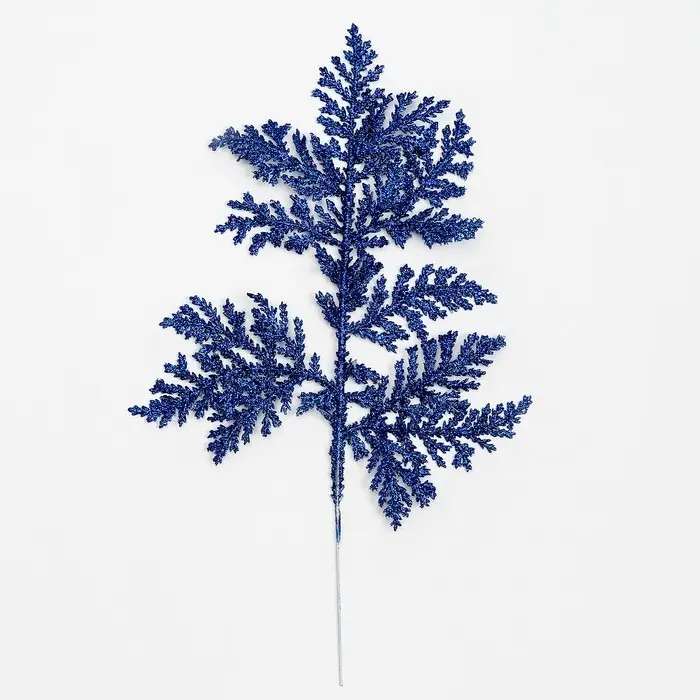Ветка декоративная новогодняя «Изумление», в синем цвете, 0,3 × 12 × 28 см