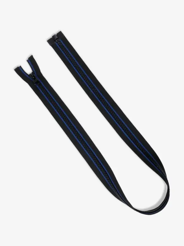 Молния &laquo;Трактор&raquo;, №8, разъёмная, замок автомат, 80 см, чёрная, синяя