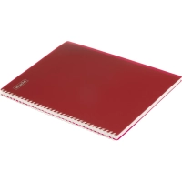 Бизнес-тетрадь А4 96л пластик бордов с тиснением Attache гребень клетка