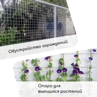 Сетка плетёная с ПВХ покрытием, 5 × 0,5 м, ячейка 25 × 25 мм, d = 0,9 мм, металл, Greengo