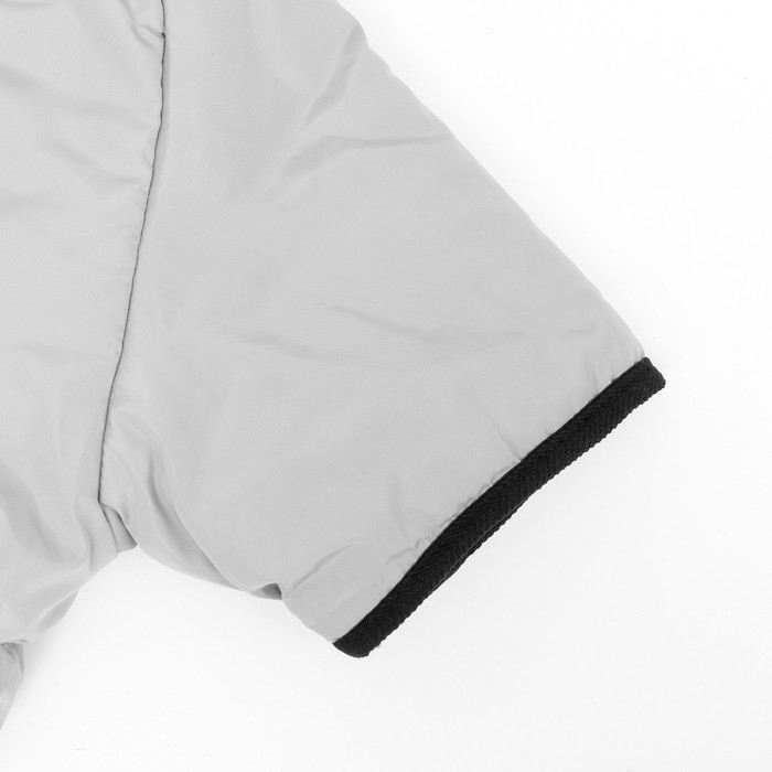 Куртка для больших собак, мембрана, 2XL (ДС 45, ОШ 45, ОГ 63см), серо-чёрная