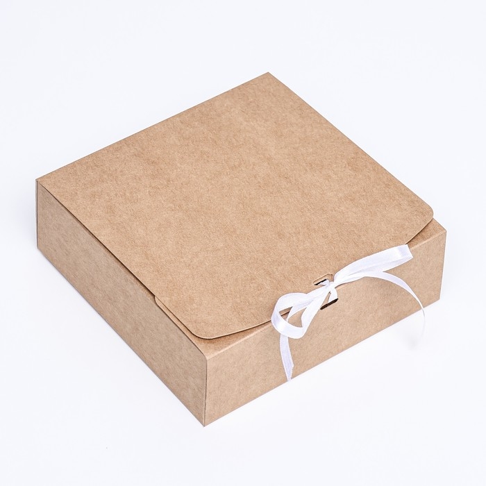 Коробка складная, крафт, 15 х 15 х 5 см Коробка складная, крафт, 15 х 15 х 5 см