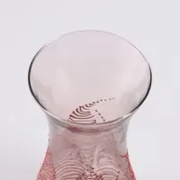 Ваза «Тодес» волна, h=26 см, стекло, светло-розовая Ваза «Тодес» волна, h=26 см, стекло, светло-розовая