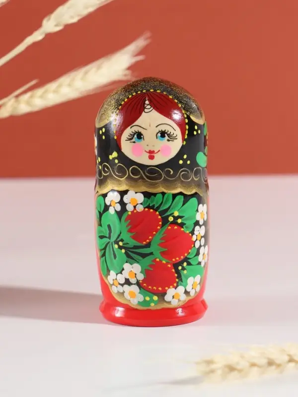 Матрёшка дерево &laquo;Анна&raquo;, хохлома, 5-кукольная, 11 см