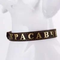 Ошейник однослойный "Красавчик", 2.5 см, тиснение фольгой, микс цветов Ошейник однослойный "Красавчик", 2.5 см, тиснение фольгой, микс цветов