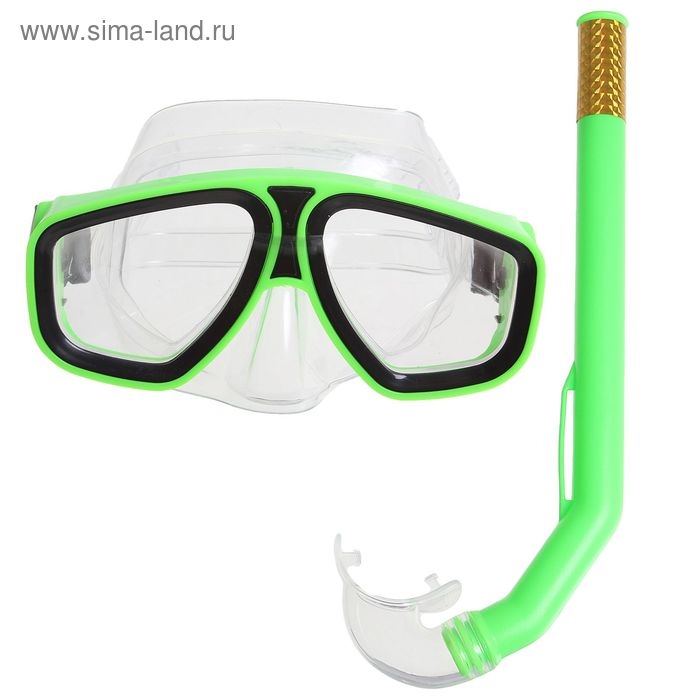 Набор для плавания ONLYTOP: маска, трубка, цвета МИКС Набор для плавания ONLYTOP: маска, трубка, цвета МИКС