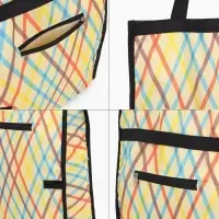 Сумка тележка хозяйственная &laquo;Ромбы&raquo;, складная, на липучке, 2 колеса, наружный карман, 32&times;13&times;52 см, разноцветная