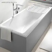 Полка - сиденье на ванну IDEA, пластик, до 80 кг, 30&times;68&times;7 см, белая