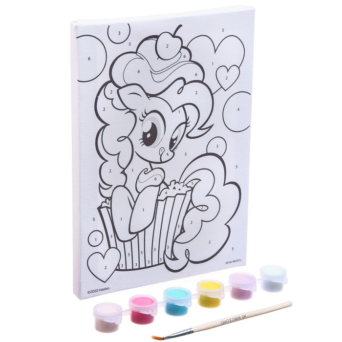 Картина по номерам для детей  Картина по номерам для детей "Пинки Пай" 21х15 см, My Little Pony