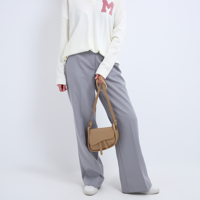 Сумка женская из искусственной кожи, 20×16×8.5 см, бежевая