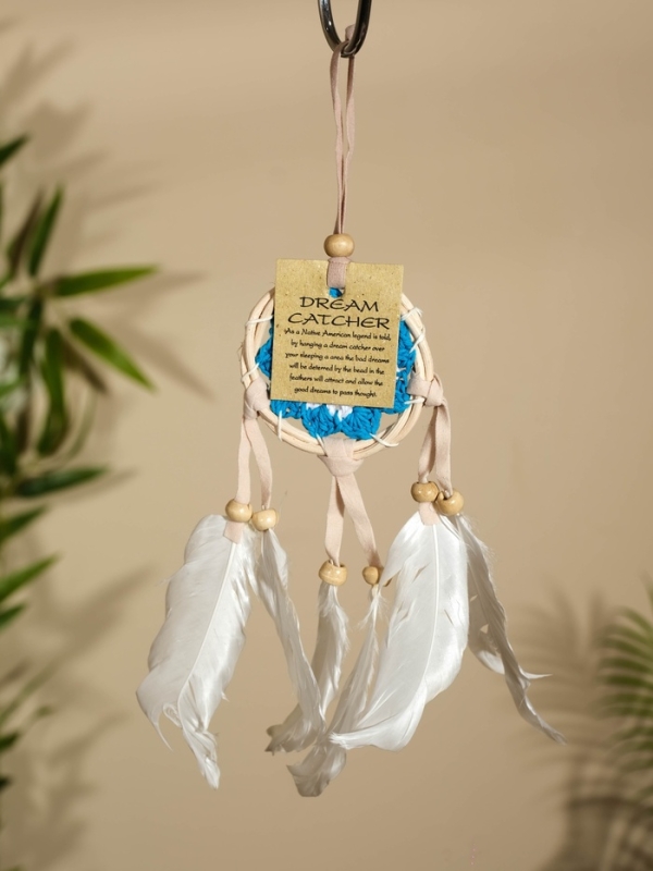 Ловец снов 7х30 см. бело-голубой Ловец снов 7х30 см. бело-голубой