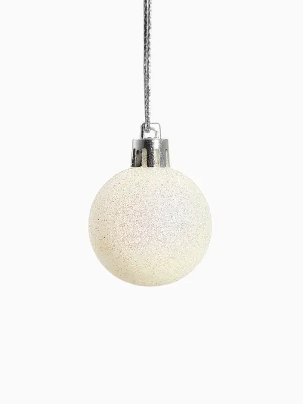 Ёлочные игрушки &laquo;Снег&raquo;, шары новогодние, набор 24 шт., d=4 см, белый