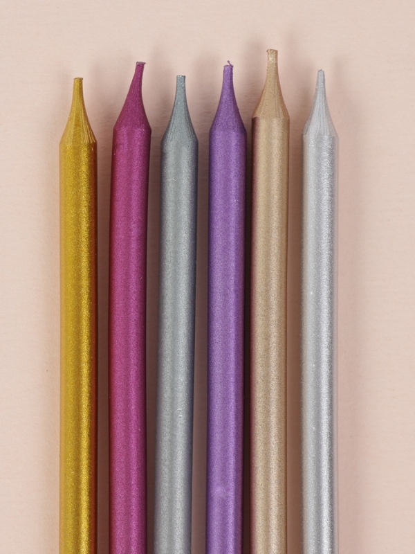 Свечи в торт Свечи в торт "Высокий Ройс", 6 шт, разноцветные