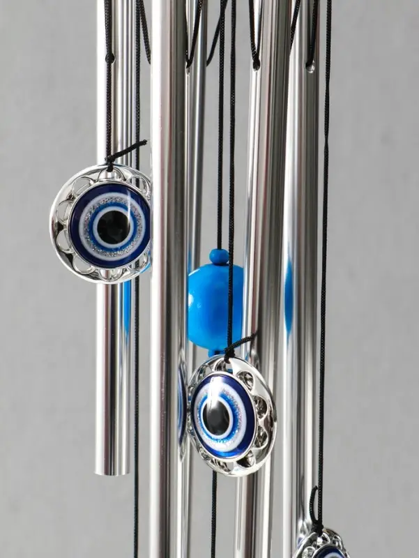 Музыка ветра &laquo;От сглаза&raquo;, металл, 5 трубок, глазки, 60 см