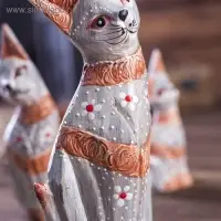 Сувенирный набор &laquo;Кошечки с полосками&raquo;, h=20 см, h=17 см, h=15 см, дерево