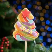 Карамель на палочке «Елочка лолли», радуга, 55 г Карамель на палочке «Елочка лолли», радуга, 55 г