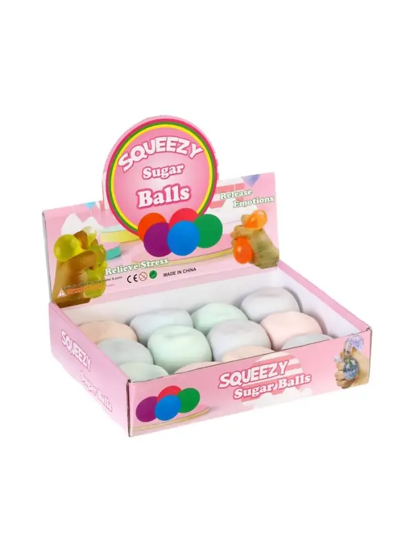 Мялка "Хрустящий шар", можно откачивать и закачивать воздух, цвета МИКС