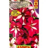 Семена цветов Петуния Арлекин Бургунди F1 крупноцветковая  (драже) С. Farao, Ц/П,5 шт.