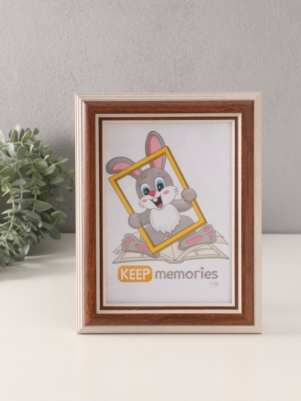 Фоторамка пластик "Рамин" 15х21 см, 1008-86 бук