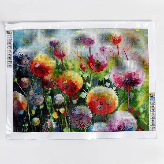 Алмазная вышивка полное заполнение Алмазная вышивка полное заполнение "Полевые цветы", 30*40 см, на холсте