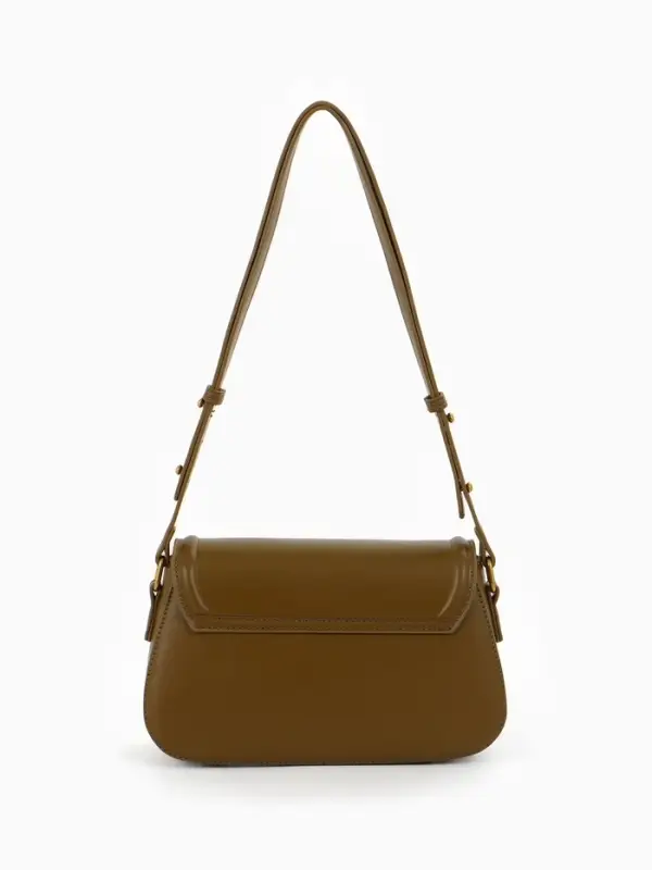 Сумка женская мессенджер TEXTURA на клапане, 23&times;6&times;13 см, хаки