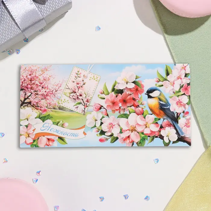 Конверт для денег «Нежности!», 17×8 см Конверт для денег «Нежности!», 17×8 см