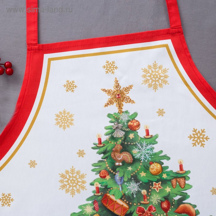 Фартук «Этель: Новогодняя сказка», 65 × 60 см, 100 % хлопок, саржа, 190 г/м² Фартук «Этель: Новогодняя сказка», 65 × 60 см, 100 % хлопок, саржа, 190 г/м²