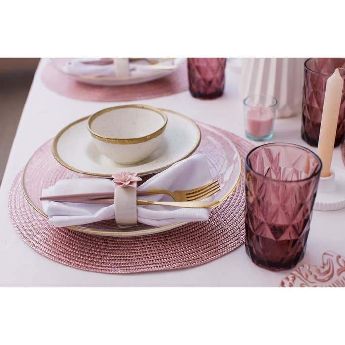 Тарелка для пасты Magistro Poursephona, 140 мл, d=21 см, фарфор, бежевая Тарелка для пасты Magistro Poursephona, 140 мл, d=21 см, фарфор, бежевая