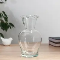 Ваза для цветов &laquo;Антерра&raquo;, волнистый край, 1.6 л, 22&times;12.5 см, стекло, прозрачная