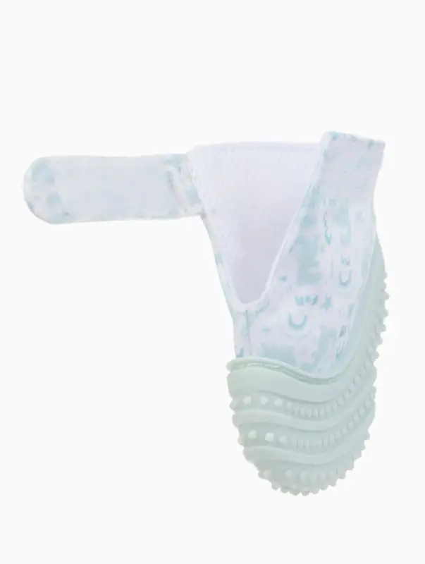 Прорезыватель на ручку для зубов &laquo;Дино&raquo;, светло-серый