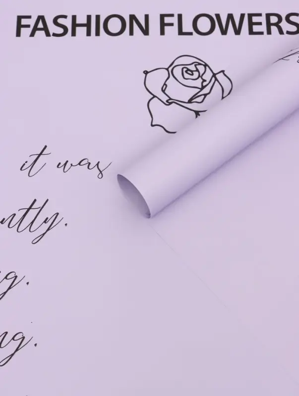 Пленка флористическая, &laquo;До полуночи&raquo;, светло - сиреневая, в листах, 58&times;58 см