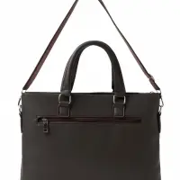 Сумка мужская деловая 38&times;5&times;28 см, 1 отделение, длинный ремень, коричневая