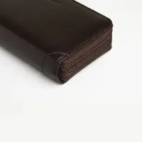 Портмоне-клатч мужской на молнии TEXTURA, два отделения, с ручкой, коричневое