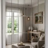 Зеркало настенное &laquo;Кирпичики&raquo;, на клеевой основе, акриловое, 18 шт., 15&times;6 см