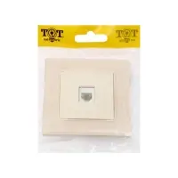 Розетка телефонная TOT Matte Glass, стекло, скрытая, одноместная, бежевая