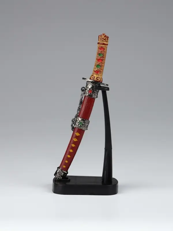 Сувенирное оружие &laquo;Катана на подставке&raquo;, 17 см, МИКС