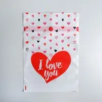Пакет подарочный пластиковый с лентой, упаковка, &laquo;I love you&raquo;, 20 х 30 см