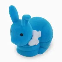 Футляр под серьги, кольцо &laquo;Кролик&raquo;, бархатный, 5.7&times;4.5 см, бирюзовый