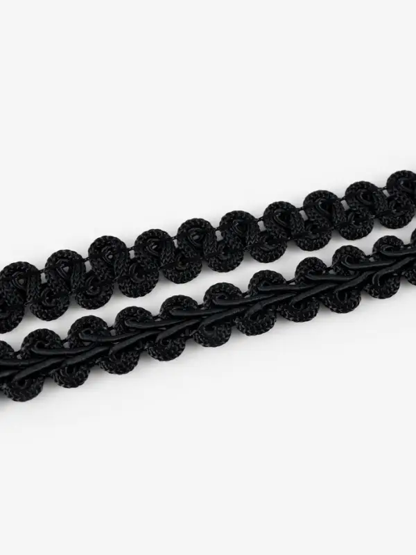 Тесьма декоративная &laquo;Шанель&raquo;, 12 мм, 10&plusmn;1 м, чёрная