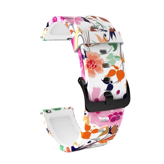 Ремешок для смарт-часов Ремешок для смарт-часов "Цветы", 20 мм, силикон
