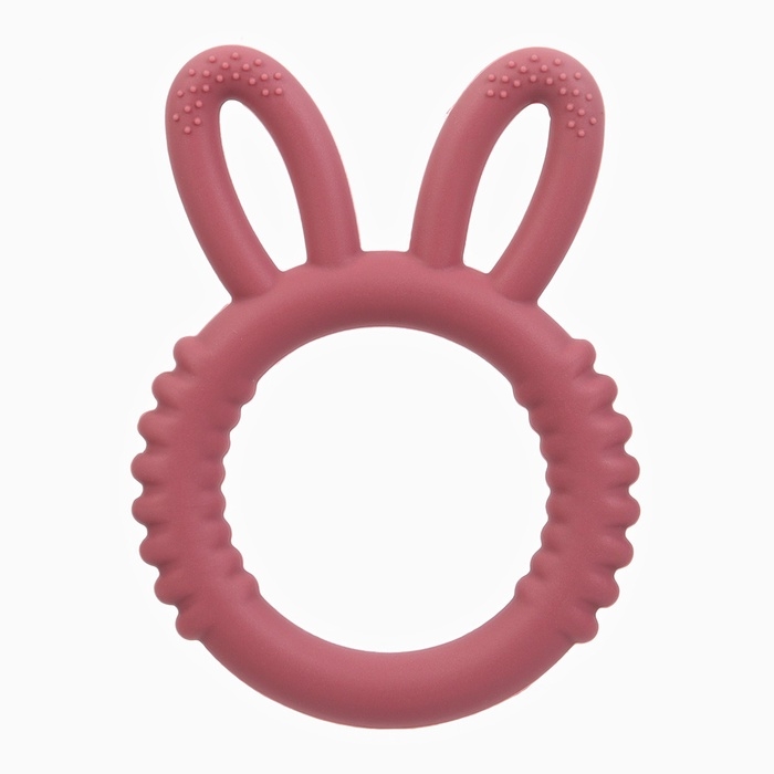 Прорезыватель силиконовый для зубов Крошка Я «Зайка», красный Прорезыватель силиконовый для зубов Крошка Я «Зайка», красный