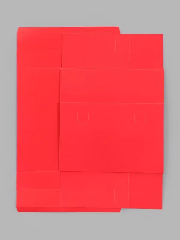 Коробка складная, крышка - дно, красная, 30&times;30&times;20 см