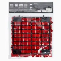 Панель с пайетками для фотозоны, квадратные, 30&times;30 см, красная