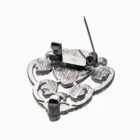 Зажим для кардигана "Ажур", винтаж, цвет серый в сером Зажим для кардигана "Ажур", винтаж, цвет серый в сером