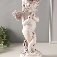 Фигура полистоун "Ангел играет на флейте" высота 43 см