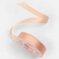 Лента атласная TEIRA, двухсторонняя, 20 мм, 25&plusmn;1 м, бежевая №0714