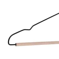 Вешалка для одежды тм VETTA, 41х19,5х0,3 см, металл, дерево, цвет черный