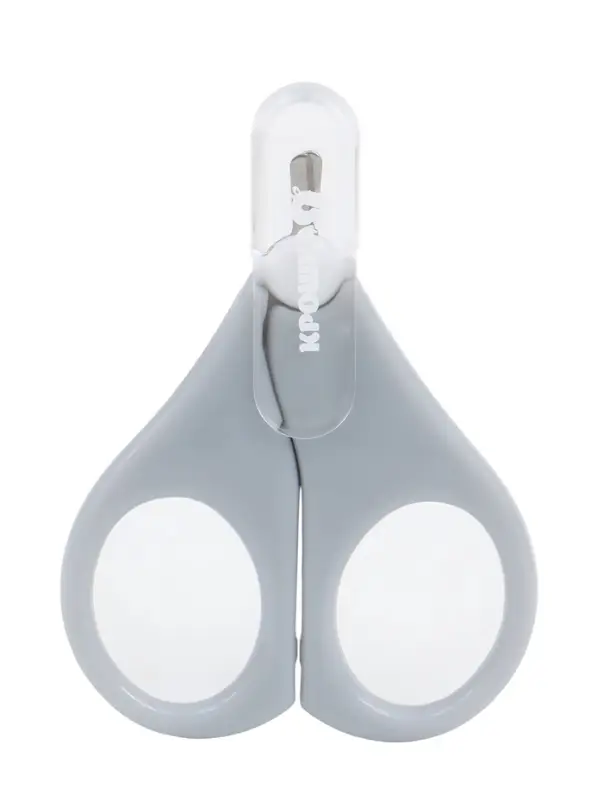 Детские маникюрные ножницы, с защитным колпачком, ВИД 1, цвет серый