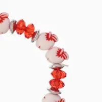 Браслет из бусин &laquo;Выбражулька. Яблочки&raquo;, d=6 см, красный